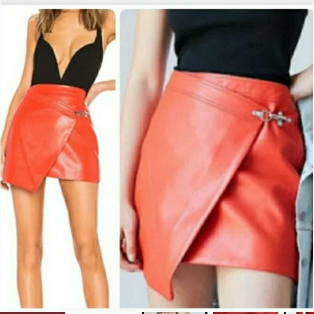 Blank NYC Pleather Wrap Skirt